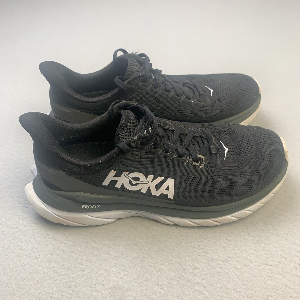 Hoka One One Mach 4 Shoes Womens Size 9 Black Running Sneakers 1113529